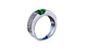 Green White Gold Color  Rings For Women