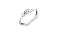 Round Cut White Crystal Cubic Engagement Ring For Women - sparklingselections