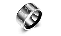 Roman Numerals Black Ring - sparklingselections