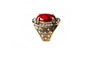 Turquoise Rhinestone Golden Alloy Ring