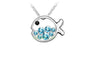 Silver Plated Crystal Fish Pendant Necklace