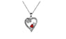 Heart With Mom Crystal Pendant Necklace