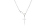 Simple Silver Infinite Lariat Pendant Necklace For Women