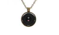 Bronze Round Camera Lens Pendant Necklace - sparklingselections