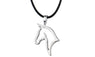 Silver Plated Horse Head Pendant Necklace