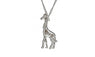 Silver Giraffe Pendant Necklace