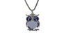 Black Crystal Gem Animal Owl Pendant Necklaces