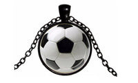 Fashion Football Picture Glass Pendant Necklace - sparklingselections