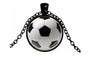 Fashion Football Picture Glass Pendant Necklace