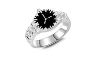 Silver Tone Watch Design Ring - sparklingselections