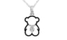 Silver Color Hollow Bear Pendants Necklaces