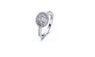 Silver Plated Four Carat CZ Diamond Rings For Women