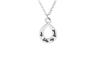 Hollow Heart Engraved Silver Pendant Necklace - sparklingselections