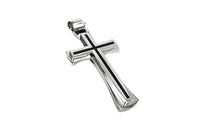 Black Silver Stainless Steel Cross Pendant Necklace - sparklingselections