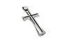 Black Silver Stainless Steel Cross Pendant Necklace