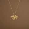 Rose Gold Plating Pure Lotus Pendant Necklace