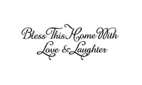 Bless This Home Removable Art Vinyl Wall Stickers - sparklingselections