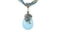 Natural Stone Beads Water Drop Pendants Necklace Fashion Women's Necklaces Jewelry - sparklingselections