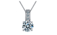 Cubic Zirconia Silver Plated Women collier collar Statement Necklace