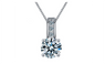 Cubic Zirconia Silver Plated Women collier collar Statement Necklace