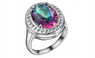 Silver Plated Colorful Crystal Fashion Ring For Women-7