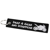 Embroidery Drop A Gear  ATV Car Key Chain