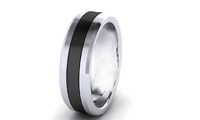 White Gold Brushed Wedding Band Rings - sparklingselections