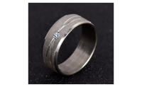 White Sapphire Stainless Steel Ring For Women (7,8,9)