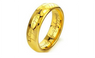 Laser Engraved Stainless Steel Gold Plated Ring For Women (8)