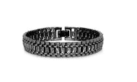 Rock Style Black Gun/Silver Color Chunky Chain Link Bracelet