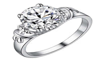 Womens Zircon Trendy Silver Plated Rng - sparklingselections