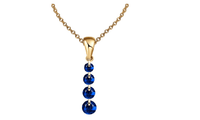 Crystal Long Water Drop Pendant Statement Necklace for Women (Blue) - sparklingselections