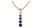 Crystal Long Water Drop Pendant Statement Necklace for Women (Blue)