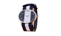 Fashion Canvas Striped Male Quartz Wrist Watch - sparklingselections