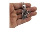 The Vintage Guitar Skull Pendant Short Necklace (1.8"X1.4")