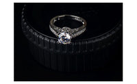 White Gold Plated Cubic Zirconia Prong Sparkling Solitaire Wedding Ring - sparklingselections