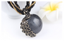 Peacock Decoration Rough Clavicle Turquoise Stone Pendant Necklace