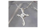 Silver Plated Rhinestone Infinity Cross Pendant Necklace For Women