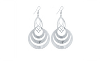 Silver Plated Hollow Fashion Dangle Long Earrings For Women
