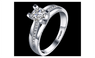 Platinum Plated Fashion Engagement Ring Cubic Zirconia Stone Jewelry