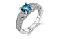 Silver CZ Crystal Fashion Ring For Women (6,7,8)