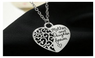 Antique Silver Plated Hollow Out Heart With Letters Charms Pendant