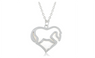 Silver Plated Hollow Horse Pendant Chocker Chain Necklace For Unisex
