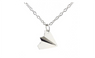 Silver Plated Airplane Pendant Chain Unisex Fashion Necklace