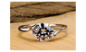 High Transparent Cubic Zirconia Halo 18k White Gold Plated Ring