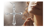 Zircon Silver Cross Pendant Necklace (Without Chain)