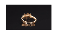 Stainless Steel Golden Flower Fashion Ring For Women (7) - sparklingselections