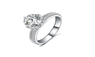 Platinum Plated Inlay Cubic Zirconia Promise Rings For Lovers (7)