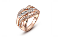 Rhinestone Ringen Luxury Fine Rose Gold Plated Ring-7