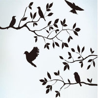 Removable Black Bird Tree Branch Monster Wall Paper Sticker - sparklingselections